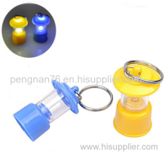 Promotional customized LED light keychain with logo printed