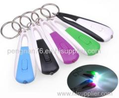 Promotional customized LED light keychain with logo printed