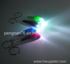 Promotional customized LED light keychain with logo printed