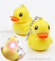 Promotional customized LED light animal keychain