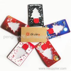 New design christmas tree colorful LED lighted card