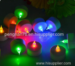 Flameless electronic colorful LED flash candles