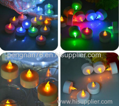 Flameless electronic colorful LED flash candles