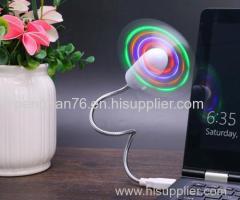 Programmable flashing lighting up led message usb fan