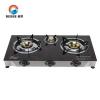 Hot Sales Triple Burner Tempered Glass Kitchen Use Cookware Gas Stove