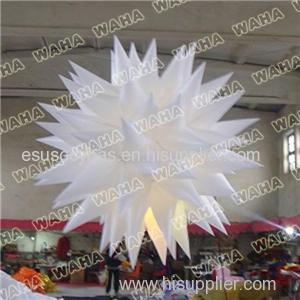 2m Inflatable Silver Star For Stage Hanging Decoration