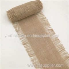 Tight Weave Colored /natural 10OZ Frayed Edge Jute Burlap Ribbons Manufacturer