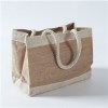 Burlap Jute Tote Shopping Bags On Large Size With Screen Printing