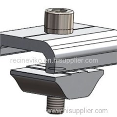 Extruded Aluminum Clamp Rail Connector For Solar Module