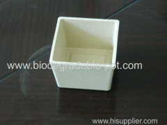 Biodegradable garden flower potS