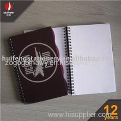 Custom Design Printing A5/B5/A6/B6 Art Paper Hard Cover Ruled Double-loop Sprial Notebook For Promotion