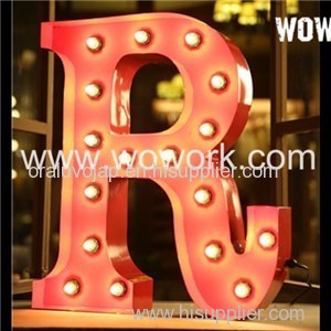 Vintage Storefront Shop Front Metal Channel Logo Letter Lights