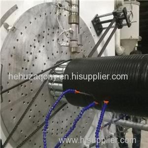 HDPE Hollow Structure Wall Spiral And Rewinding Pipe Production Machine Line