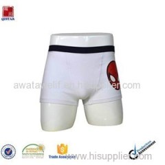 High Quality White Underwear Kids Boxer Shorts Tight Cotton Spandex Boys Underwear Boxer