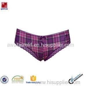 High Quality Lattice Printed Women Panties Cotton Underwear Women Elangt Panties With Lace