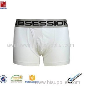 Best Mens Underwear 95%Cotton 5%Spandex Pure White Color Tight Mens Underwear Boxers