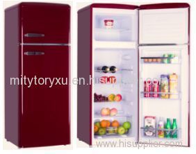 Double Door Color Retro Refrigerator