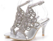 Stiletto heel single sole ladies dress sandals