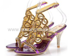 Stiletto heel single sole women dress sandals