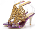 Stiletto heel single sole ladies dress sandals