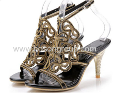 Stiletto heel single sole women dress sandals