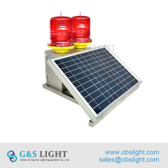 Medium-intensity Double Solar powered Obstruction Light