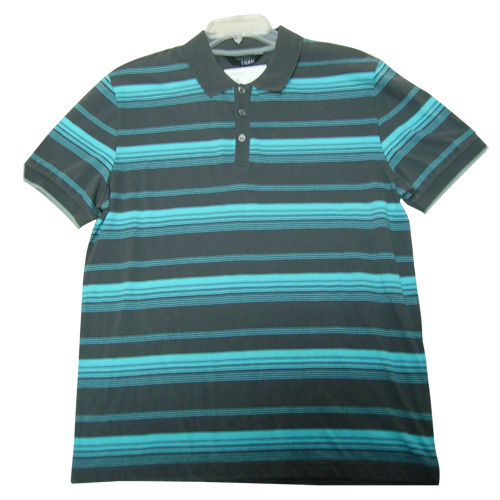 Mens Yarn Dyed Striped Polo
