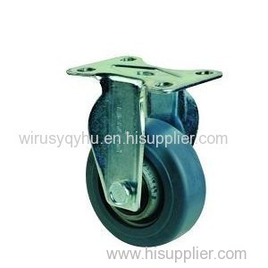 Light Duty Industrial Mute Alumnium Core Elastic Rubber Caster Serial NO.J23