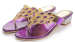 Clip on low heel rhinestone ladies slippers