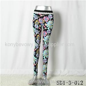 Women Fashion Sexy Woven Printing High-waist Comfortable Leggings