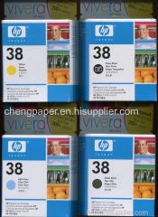 HP 38 Ink Catridges Sealed Package Black Yellow Light Cyan....$1 USD