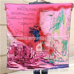 Factory Directly Printed Square Scarves 90*90cm Silk Bandana