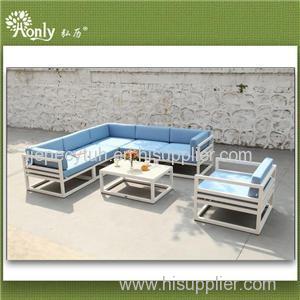 Aluminum Metal Frame Outdoor New Model Corner Sofa Set