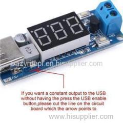 DC 4.5-40V To 5V 2A USB Charger DC-DC Step-down Buck Converter Voltmeter Module