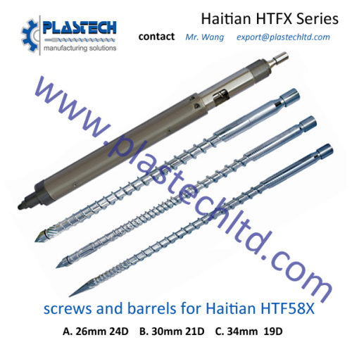 screws and barrels for Haitian HTF58X injection molding machines