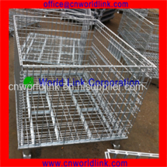 Warehouse suitable metal material mesh side wire cage