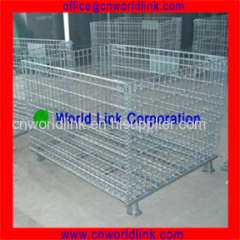 Warehouse suitable metal material mesh side wire cage