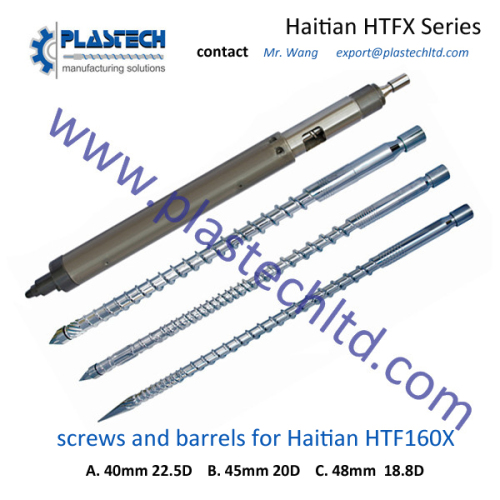 screws and barrels for Haitian HTF160X injection molding machines