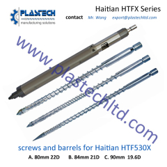 screws and barrels for Haitian HTF530X injection molding machines