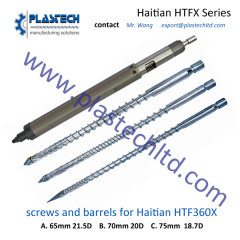 screws and barrels for Haitian HTF360X injection molding machines