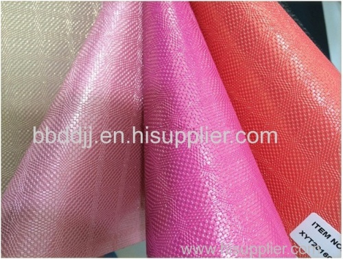 Soft finished pu artificial leather fabric