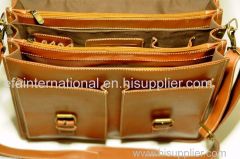 genuine cow leather briefcase leather bag