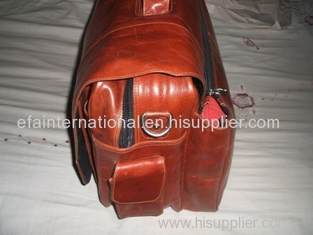 genuine cow leather briefcase messenger bag