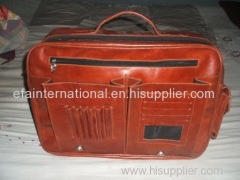 genuine cow leather briefcase messenger bag