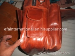 genuine cow leather briefcase messenger bag