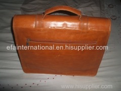 High quality genuine cow top grain full grain leather briefcase office bag