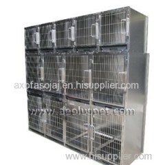 KA-505 201 Stainless Steel Flat Packing Professional Modular Dog Kennel With Solid Walls