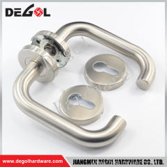 New design stainless steel tube lever residential clean door handles