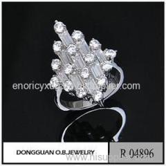 Statement Finger Design Women Saudi Arabia Silver Wedding Ring Price