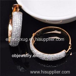 2016 Big Discount Micro Pave Zircon Jewelry Hoop Earrings